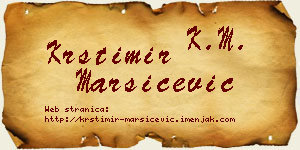 Krstimir Maršićević vizit kartica